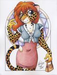  absurd_res anthro feline female hi_res leopard looking_at_viewer mammal michele_light pinup pose solo 