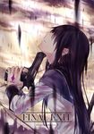  akemi_homura azmodan black_hair copyright_name english gun gun_to_head hairband handgun holding holding_gun holding_weapon long_hair magical_girl mahou_shoujo_madoka_magica pistol solo soul_gem suicide upper_body weapon 