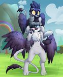  beak claws duo extradan female friendship_is_magic genevieve_(mlp) gryphon my_little_pony paws wings 