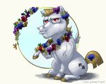  bulk_biceps_(mlp) cutie_mark equine flower friendship_is_magic gold hair ho hooves horse joieart looking_at_viewer male mammal mohawk my_little_pony pegasus piercing plain_background pony red_eyes solo vein white_background wings 