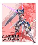  dual_wielding fighting_stance full_body gundam gundam_00 gundam_exia holding holding_weapon king_of_unlucky looking_at_viewer machinery mecha mecha_musume red_hair solo standing weapon zoom_layer 