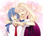  1girl closed_eyes couple hetero long_hair macross macross_frontier monaka saotome_alto sheryl_nome 