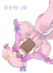  bangs book hane_(hanegoya) patchouli_knowledge simple_background solo touhou 