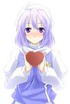  batsu blush gift hat heart letty_whiterock purple_eyes purple_hair solo touhou valentine 