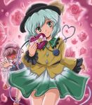  blush box flower flx heart heart-shaped_box heart_of_string komeiji_koishi komeiji_satori multiple_girls siblings sisters touhou valentine 