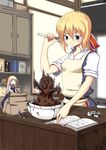  alice_margatroid alternate_hairstyle bad_food bag blonde_hair book chocolate chocolate_bar chocolate_making cooking doll failure heart indoors mixing_bowl paper_bag possessed shanghai_doll short_hair sleeves_rolled_up solo touhou uro valentine whisk 