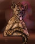  grin hyena male mammal nose_piercing perched piercing pub solo splice_(artist) teeth 