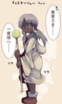  ankle_boots bad_id bad_pixiv_id blush boots child dark_skin dragon's_dogma hood hooded_jacket jacket long_hair low_twintails mage omunikin pawn_(dragon's_dogma) silver_hair solo sweatdrop translation_request twintails very_dark_skin wand 