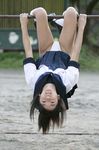  12 anna anna_oonishi_12_years asian asian_girl black_hair oonishi park school_uniform white_pantsu years 