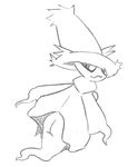  female looking_at_viewer looking_back mismagius monochrome nintendo pok&#233;mon pok&eacute;mon unknown_artist video_games 