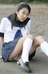  12 anna anna_oonishi_12_years asian asian_girl black_hair oonishi park school_uniform white_pantsu years 