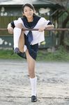  12 anna anna_oonishi_12_years asian asian_girl black_hair oonishi park school_uniform white_pantsu years 