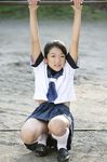  12 anna anna_oonishi_12_years asian asian_girl black_hair oonishi park school_uniform white_pantsu years 