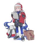  1boy fate/grand_order fate_(series) hat highres long_hair low_twintails nemo_(fate) oneroom-disco santa_hat solo standing twintails very_long_hair 