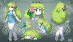 anthro biped blush breasts clothing dress female generation_4_pokemon legendary_pokemon nintendo pokemon pokemon_(species) pupils rilex_lenov shaymin smile solo white_body