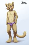  bell blush briefs cat clothed clothing collar cub feline male mammal navel plain_background purple_eyes skimpy topless underwear wagnermutt white_background young 