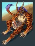  4_toes 5_fingers abs anthro balls barbs barefoot biceps big_muscles blue_eyes body_markings brown_fur charr chest_tuft claws cum cum_on_balls cum_on_floor cum_on_hand cum_on_penis cum_string cumshot demon erection fangs feline fur grin guild_wars hair happy horn iggi leaking long_hair looking_at_viewer male mammal manly markings masturbation muscles nav navel nipples nude open_mouth orange_fur orgasm pawpads paws pecs penis presenting purple_fur purple_hair raised_leg shadow sharp_claws sheath shiny sitting sky smile solo spread_legs spreading squint stripes tan_fur teal_eyes teeth tiger toe_claws toned tongue tuft video_games 