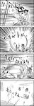  4koma cirno comic greyscale hat highres kirisame_marisa lyrics master_spark monochrome no_humans tani_takeshi touhou translated witch_hat yukkuri_shiteitte_ne 