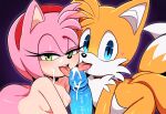 amy_rose female group humanoid male male/female male/male miles_prower sega sonic_the_hedgehog_(series) trio unknown_artist
