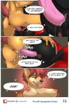 2023 5_fingers ailurid anthro anthro_on_anthro anthro_penetrated anthro_penetrating anthro_penetrating_anthro anus big_breasts black_body black_fur black_nose bodily_fluids border breasts canid canine canis catherine_(alpha-wolf) chloe_(miuraon) claws comic dialogue dildo dildo_in_pussy dildo_insertion dripping duo english_text false_pregnancy female female/female female_penetrated female_penetrating female_penetrating_female fingers fur genital_fluids genitals hair hi_res humanoid_hands mammal miuraon multicolored_body multicolored_fur nipples nude open_mouth open_smile orange_body orange_fur page_number penetration profanity pussy pussy_juice pussy_juice_drip red_body red_fur red_hair red_panda sex sex_toy sex_toy_in_pussy sex_toy_insertion smile speech_bubble tail teeth text thrusting tongue vaginal vaginal_penetration white_body white_border white_fur wolf