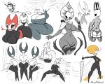&lt;3 18_(artist) 2d_(artwork) 5_fingers anthro aroused arthropod bent_over big_breasts black_body black_eyes blue_eyes blush bodily_fluids bound_by_tentacles branch breast_rest breasts breath breath_cloud breath_powers broken_vessel_(hollow_knight) butt chair claws cloak clothing confusion crossgender divine_(hollow_knight) elemental_manipulation emilitia exposed_breasts eyebrows eyelashes eyeshadow facial_markings female fingers fire fire_breathing fire_manipulation furniture genital_fluids genitals godseeker_(hollow_knight) grey_body grey_cloak grimm_(hollow_knight) group hands_on_table hands_under_breasts head_markings hi_res holding_breast holding_object holding_sword holding_weapon hollow_knight_(character) horn huge_breasts infected_(species) insect iselda_(hollow_knight) king knight larger_female legwear lips lipstick looking_at_viewer looking_back looking_back_at_viewer makeup male mantis mantis_lord_(hollow_knight) markings mask medium_breasts melee_weapon miner mtf_crossgender myla_(hollow_knight) nail_(weapon) navel neck_tuft nipples noble orange_eyes orange_nipples pale_king_(hollow_knight) pickaxe pussy pussy_juice queen question_mark red_eyes red_horn royalty sex_toy sibling_(lore) sister_(lore) sisters_(lore) sitting size_difference smaller_male smile standing standing_on_weapon surprise sword table tail tentacles tentacles_around_arms tentacles_around_legs tentacles_on_female text thick_thighs tuft underwear vessel_(species) warrior weapon white_body white_lady_(hollow_knight) wide_hips