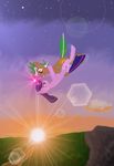  brown_fur equine falling friendship_is_magic fur green_hair hair horn lens_flare magic mammal my_little_pony original_character purple_fur purple_hair soviet2012 twilight twilight_sparkle_(mlp) unicorn unknown_artist winged_unicorn wings 