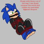 absurd_res anonymous_artist anthro ball_gag bdsm bondage bound bulge clothing eggman_logo eulipotyphlan feet gag hedgehog hi_res icon latex latex_clothing male mammal null restrained rope rubber_suit sega solo sonic_the_hedgehog sonic_the_hedgehog_(series) toes unknown_artist
