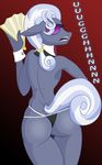  anthro anthrofied big_butt butt english_text equine eyewear fan friendship_is_magic glasses grey_hair hair hoity_toity_(mlp) horse jrvanesbroek looking_back male mammal my_little_pony pony ponytail solo sunglasses text thong underwear white_hair wide_hips 