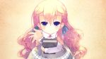  blonde_hair book dress game_cg kimi_to_boku_to_no_kishi_no_hibi_(kimikishi) long_hair piriri! purple_eyes 