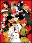  alternate_costume black_hair blonde_hair brook camouflage earrings franky gloves green_hair gun hat instrument jewelry monkey_d_luffy multiple_boys multiple_girls nami nami_(one_piece) nico_robin one_piece orange_hair reindeer roronoa_zoro sailor_hat salute sanji smoking straw_hat tony_tony_chopper trumpet uniform usopp weapon white_gloves 