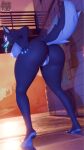 3d_(artwork) absurd_res anthro areola areola_slip artist_logo avet3d big_breasts blender_(software) breasts butt butt_focus canid canine canis clothed clothing digital_media_(artwork) epic_games eye_scar facial_scar female fortnite fortnite:_battle_royale genitals glowing glowing_areola glowing_mouth glowing_nipples glowing_tongue hi_res highwire light lighting logo looking_at_viewer looking_back low-angle_view mammal meme meme_clothing nipples nude pack_leader_highwire pantsless pawpads paws pussy rear_view scar snout solo sweater tongue topwear wide_hips wolf