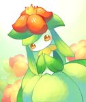  female huiro lilligant looking_at_viewer nintendo orange_eyes pok&#233;mon pok&eacute;mon solo unknown_artist video_games 