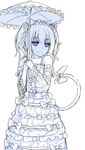  animal_ears bare_shoulders cat_ears cat_tail dress original peragura purple_eyes short_hair solo tail 