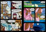  behindtg big_ears comic eeveelution eyes_closed eyewear female glaceon glasses human lagomorph lopunny mammal nintendo pok&#233;mon pok&eacute;mon shiny_pok&#233;mon text video_games water webcomic young 