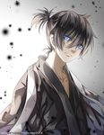  artist_name blue_eyes character_name copyright_name instocklee japanese_clothes long_hair male_focus noragami ponytail short_ponytail yato_(noragami) 