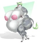 anthro big_breasts big_butt bovid bovine breasts butt cattle dullvivid female hi_res huge_breasts huge_butt mammal morbidly_obese nipples nude obese overweight solo thick_thighs wide_hips