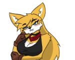 anthro big_breasts bite biting_lip blush breasts crossgender female miles_prower pace-maker sega solo sonic_the_hedgehog_(series) tails_(disambiguation)