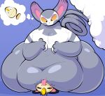 absurd_res ambiguous_gender anthro belly belly_lick big_belly black_eyes blush deep_navel duo ekkokenight eyes_closed female feral frown generation_1_pokemon generation_4_pokemon hi_res huge_belly hyper hyper_belly meowth morbidly_obese morbidly_obese_female morbidly_obese_feral multicolored_body navel nintendo obese obese_female obese_feral overweight overweight_female overweight_feral pokemon pokemon_(species) purugly smothering tan_body tongue tongue_out two_tone_body whiskers yellow_sclera