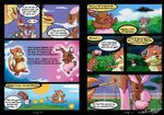  behindtg buizel buneary comic cute dialog english_text female infernape lagomorph lopunny lucario male mammal mustelid nintendo one_eye_closed otter pok&#233;mon pok&eacute;mon rain shiny_pok&#233;mon smoke smoking text vespiquen video_games webcomic young 