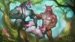 abs animal_humanoid anthro armor arms_tied big_butt blush bodypaint bound brown_body brown_fur butt canid canine canis clenched_teeth colorful_theme ear_grab ear_piercing eye_roll eyebrows face_fucking fan_character feet foot_fetish foot_play footjob forced forced_oral foreskin forest forest_background fur genitals girly glowing glowing_eyes gold_(metal) gold_jewelry grabbing_both_ears grey_body grey_fur group half-closed_eyes hands_tied heart_symbol human humanoid inner_ear_fluff irrumatio jewelry lagomorph legs_tied leporid looking_pleasured male male/male mammal manly masturbation melee_weapon mintwo motion_blur motion_lines muscular muscular_anthro muscular_male mythological_canine mythological_creature mythology narrowed_eyes nature nature_background oral pawpads paws pecs penile penis piercing plant polearm rabbit rabbit_ears red_eyes rough_sex scut_tail sex short_tail size_difference size_play smaller_male spear tail tattoo teeth teeth_showing thick_eyebrows thick_penis thick_thighs tongue tongue_out tree trio tuft weapon were werecanid werecanine werewolf white_body white_fur wide_hips wolf