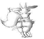 2022 anthro arm_hair arms_around_waist big_butt big_tail biped bodily_fluids body_hair bottom_heavy braixen branch butt canid canine cheek_tuft cum cumshot digitigrade dipstick_tail duo ejaculation embrace erection faceless_character faceless_human faceless_male facial_tuft feet female ferretidk fox fur generation_6_pokemon genital_fluids genitals greyscale hi_res huge_butt huge_hips huge_thighs human human_on_anthro inner_ear_fluff interspecies male male/female mammal markings monochrome nintendo nude penis pokemon pokemon_(species) pokephilia rear_view sex simple_background standing standing_sex tail tail_markings thick_thighs thigh_sex tuft white_background wide_hips