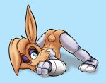 anthro archie_comics ass_up bedroom_eyes big_breasts blue_eyes breasts bunnie_rabbot butt cybernetic_limb cybernetics cyborg digital_media_(artwork) feet_apart female fur hair half-closed_eyes hi_res jack-o&#039;_pose lagomorph leporid lettherebecolor long_ears looking_at_viewer machine makeup mammal narrowed_eyes nipples nude nude_anthro nude_female one_eye_closed pose prosthetic rabbit robotic_limbs roboticized seductive sega simple_background smile solo sonic_the_hedgehog sonic_the_hedgehog_(archie) sonic_the_hedgehog_(comics) sonic_the_hedgehog_(series) spread_legs spreading tail wink winking_at_viewer
