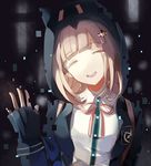  animal_hood backpack bag closed_eyes crying danganronpa dhiea digital_dissolve dissolving flipped_hair hair_ornament hairclip hood hoodie nanami_chiaki open_mouth pink_eyes pink_hair short_hair smile solo spoilers super_danganronpa_2 tears waving 