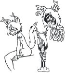 anthro black_and_white female monochrome nude_anthro sketch solo stu_(artist) svana_blackheart yuman zull