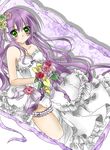  bride green_eyes heather heather_(mirage_noir) lace mirage_noir panties purple_hair smile underwear 