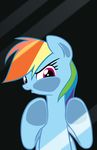  30clock black_background blue_fur equine female feral friendship_is_magic fur glass hair hooves horse looking_at_viewer mammal multi-colored_hair my_little_pony pegasus plain_background pony purple_eyes rainbow_dash_(mlp) rainbow_hair solo wings 