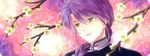  braid fushigi_yuugi hair_over_shoulder lips long_hair male_focus mole mole_under_eye nuriko_(fushigi_yuugi) purple_hair single_braid solo yellow_eyes yuzuki_kaoru 