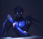  1girl arcee blue_eyes fausto mecha_girl transformers transformers_prime 