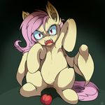  angry bat bat_pony equine fangs female feral flutterbat_(mlp) fluttershy_(mlp) friendship_is_magic fruit fur hair horse looking_at_viewer mammal my_little_pony pegasus pekou pink_hair pony red_eyes solo wings yellow_fur 