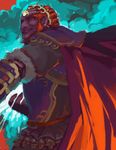  armor artist_request beard cape evil_grin evil_smile facial_hair ganondorf gerudo gloves grin lowres male_focus red_eyes red_hair smile solo the_legend_of_zelda 